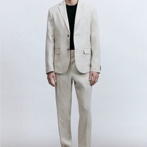 H&M Natural Linen Trousers slim fit men’s 38